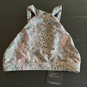 Acacia Swimwear Snake High Neck Bikini Top NWT M